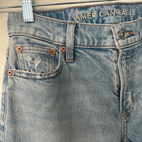 AEO Barrel Blue Denim Jeans 000 - Picture 2 of 7